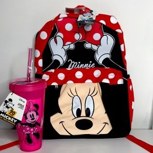 Brand New Disney Minnie Mouse Backpack and Tumbler